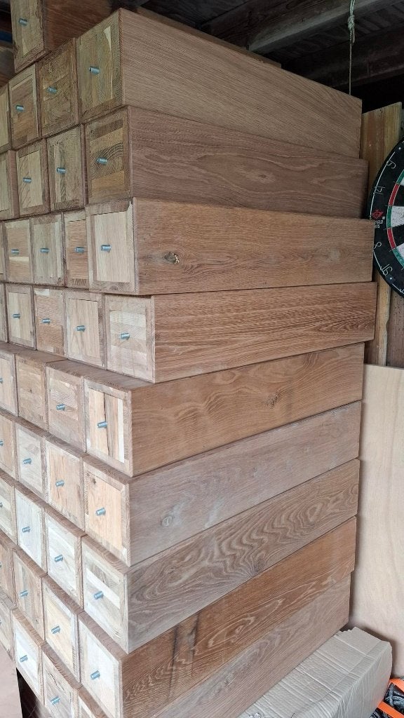 Partij tafelpoten / houten balken, 100% nieuw    (ook p/set), Tafelpoot, Minder dan 50 cm, 50 tot 100 cm, Vierkant