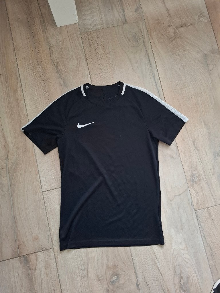 Nike - sportshirt korte mouw - zwart wit - maat S, Zwart, Nike, Ophalen of Verzenden, Hardlopen of Fietsen