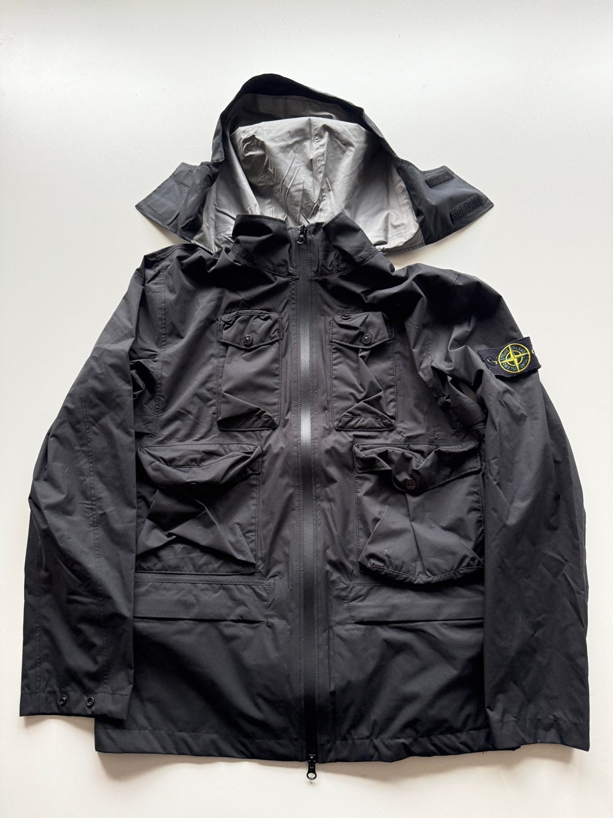 Stone Island Ripstop Gore-Tex Jas Zwart Maat M, Ophalen of Verzenden, Zo goed als nieuw, Maat 48/50 (M), Zwart
