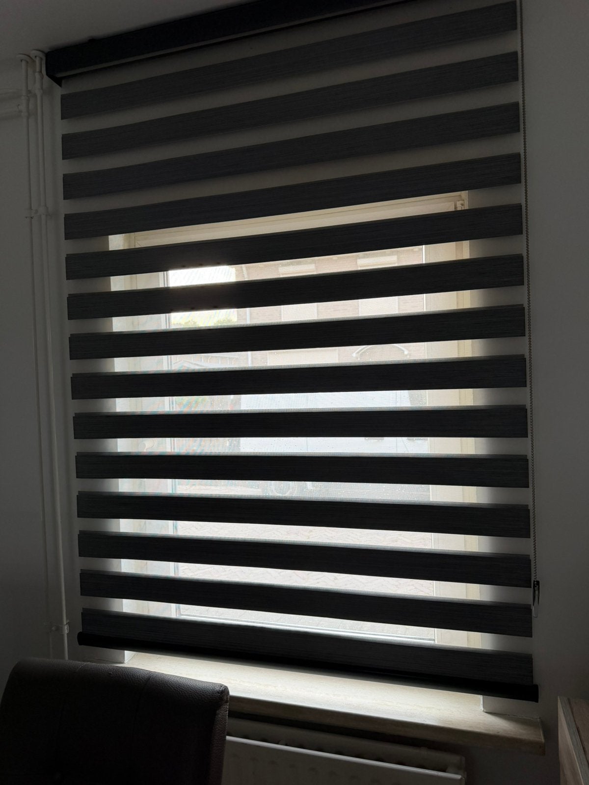 ZEBRA gordijnen antraciet huiskamer 220x132, Huis en Inrichting, Ophalen, Gebruikt, 200 cm of meer