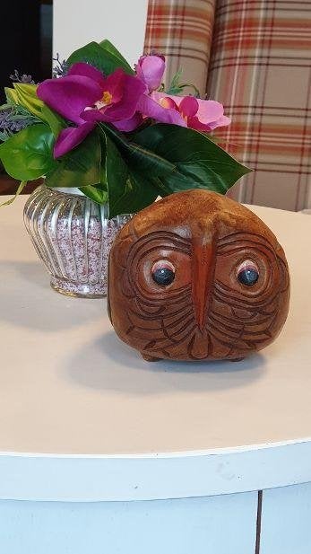1 mooi uil uilen beeld hout ongeveer 14 / 12 cm, Ophalen
