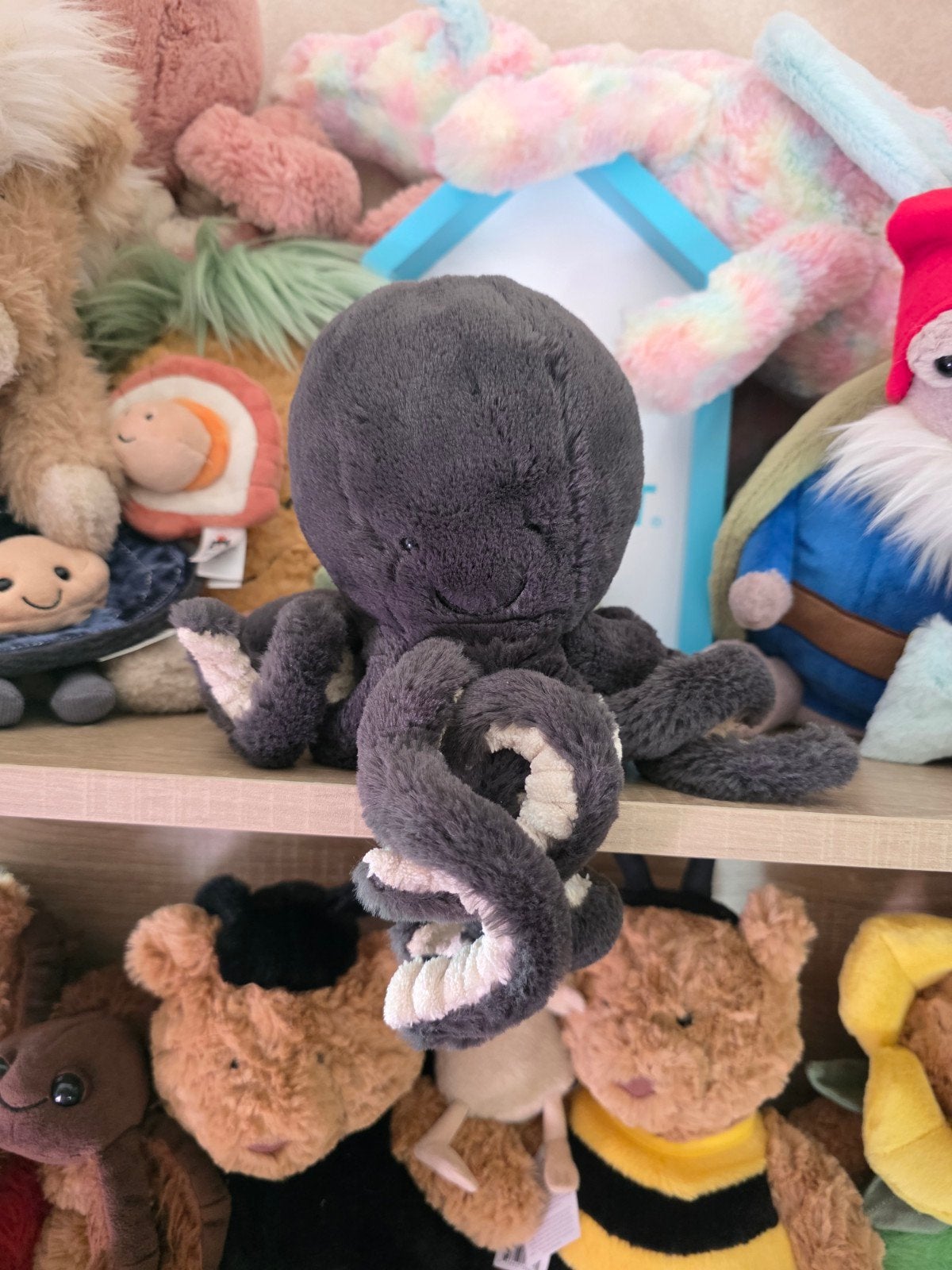 jellycat inky octopus, Ophalen of Verzenden, Zo goed als nieuw, Overige typen