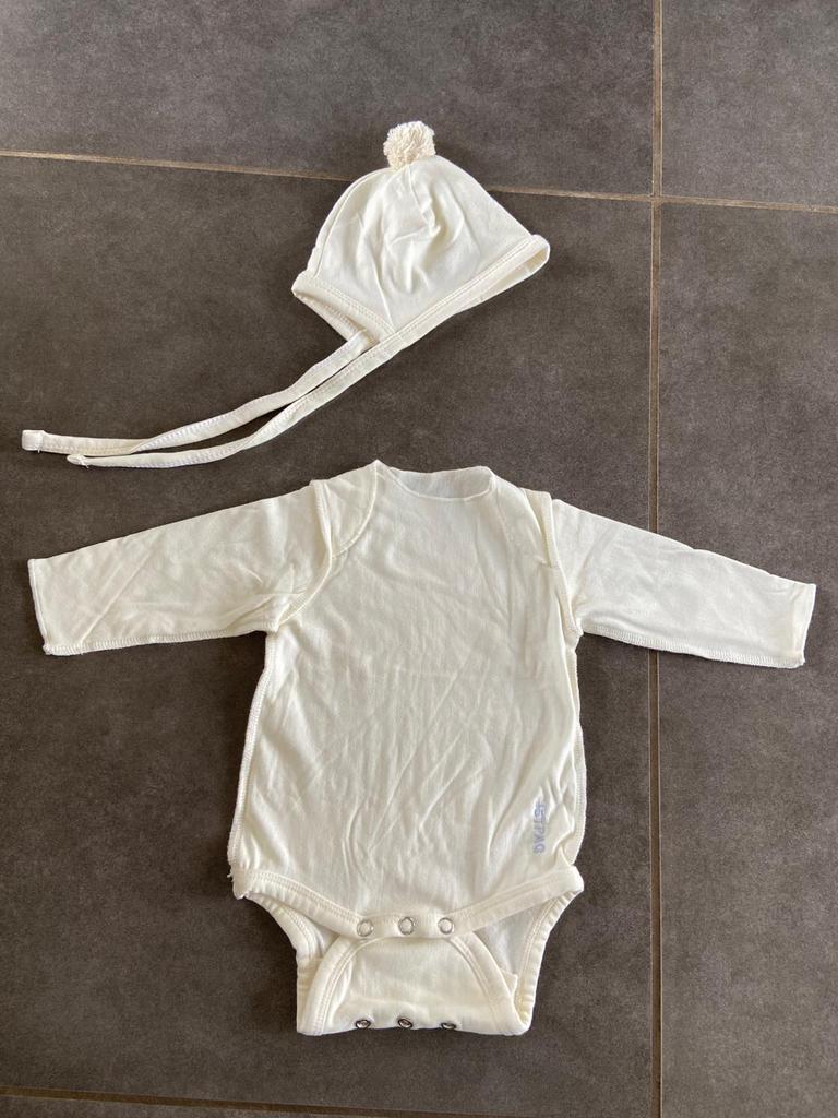 Jetpaq Merino wollen romper en mutsje maat 50/56, Kinderen en Baby's, Verzenden, Nieuw, Jongetje of Meisje, Nacht- of Onderkleding