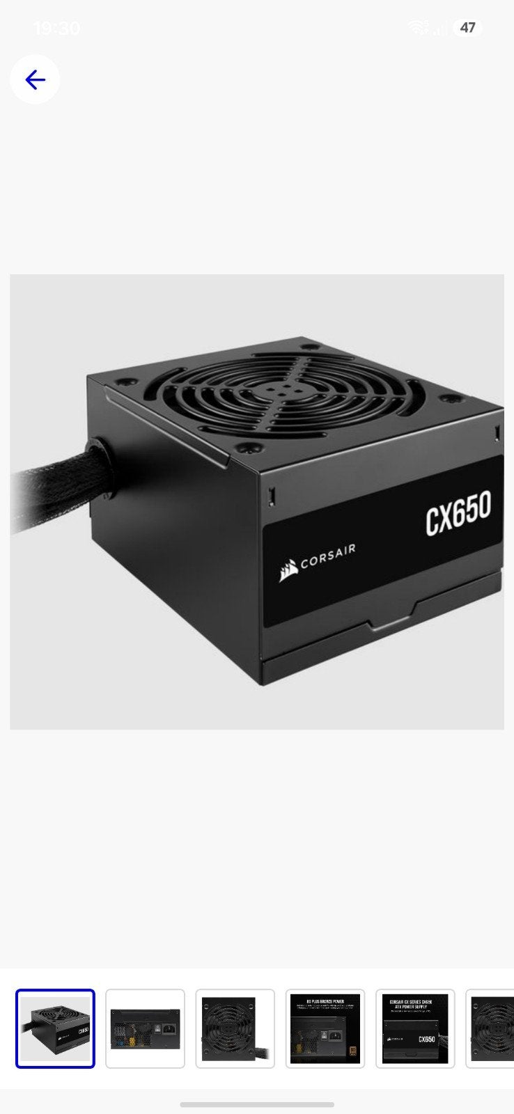 Corsair CX650 Voeding - Betrouwbaar en Krachtig 650 watt psu, Computers en Software, Ophalen, Zo goed als nieuw