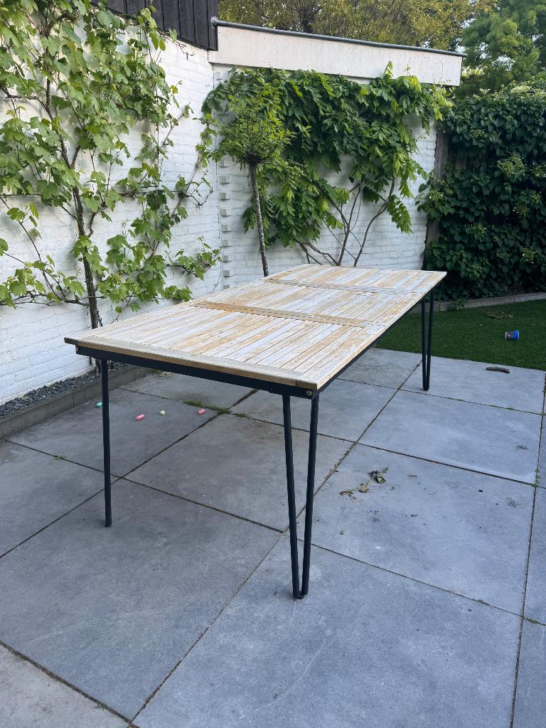 Tuintafel, Ophalen, Zo goed als nieuw, Rechthoekig, Hout