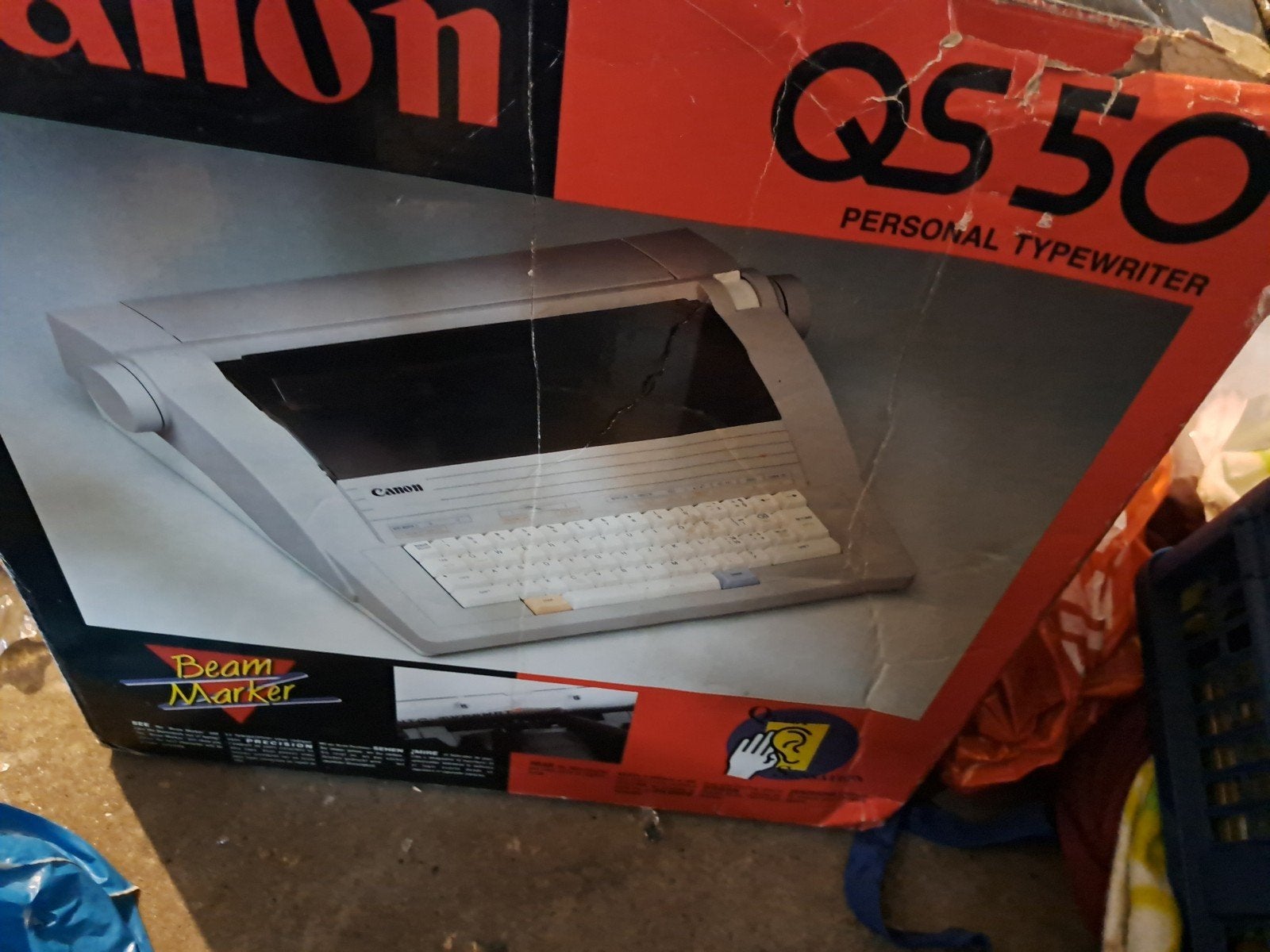electrische typemachine Canon met lint, Ophalen