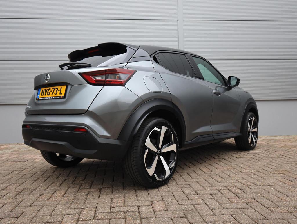 Nissan Juke 1.0 DIG-T Tekna Automaat (Vol-Opties!) Two-Tone, Auto's, Nissan, Met garantie (alle), Bedrijf, 3 cilinders, 638 kg