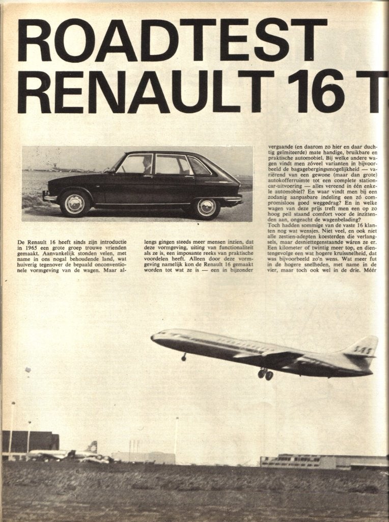Autovisie test Renault 16 TS Maart 1968, Ophalen of Verzenden, Gelezen, Renault