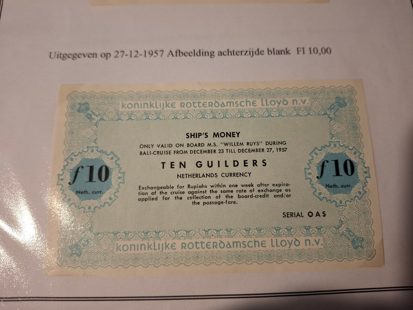 prachtige set scheepsgeld 6 biljetten., Ophalen of Verzenden, Buitenland, Bankbiljetten