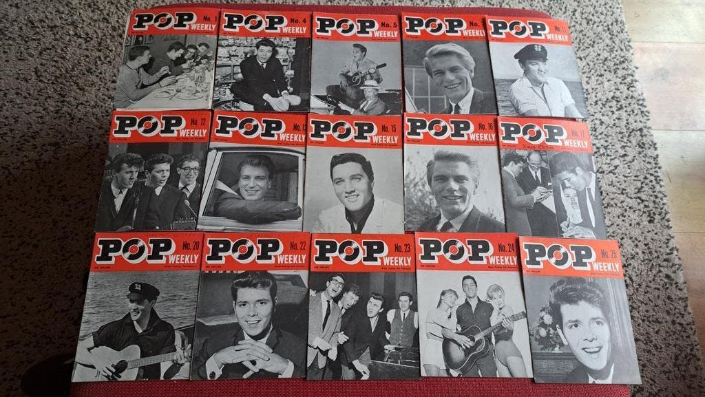 Pop weekly's UK  34 stuks (Beatles, Elvis, Cliff Richard), Verzamelen, Ophalen of Verzenden, Gebruikt, Pop, Beeldje of Miniatuur