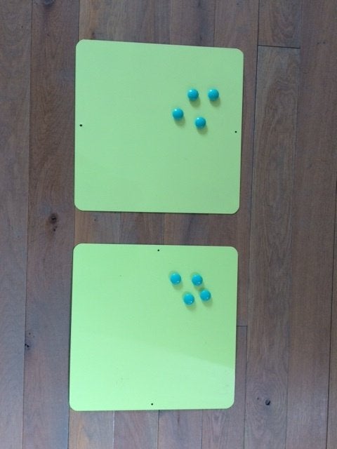 memobord magneetbord  groen 3x, Ophalen of Verzenden, Zo goed als nieuw, Magneetbord