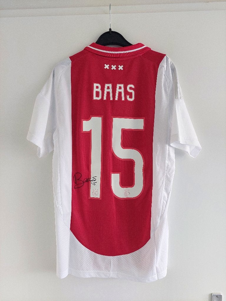 Gesigneerd Ajax shirt Youri Baas, Verzenden, Zo goed als nieuw, Ajax, Shirt