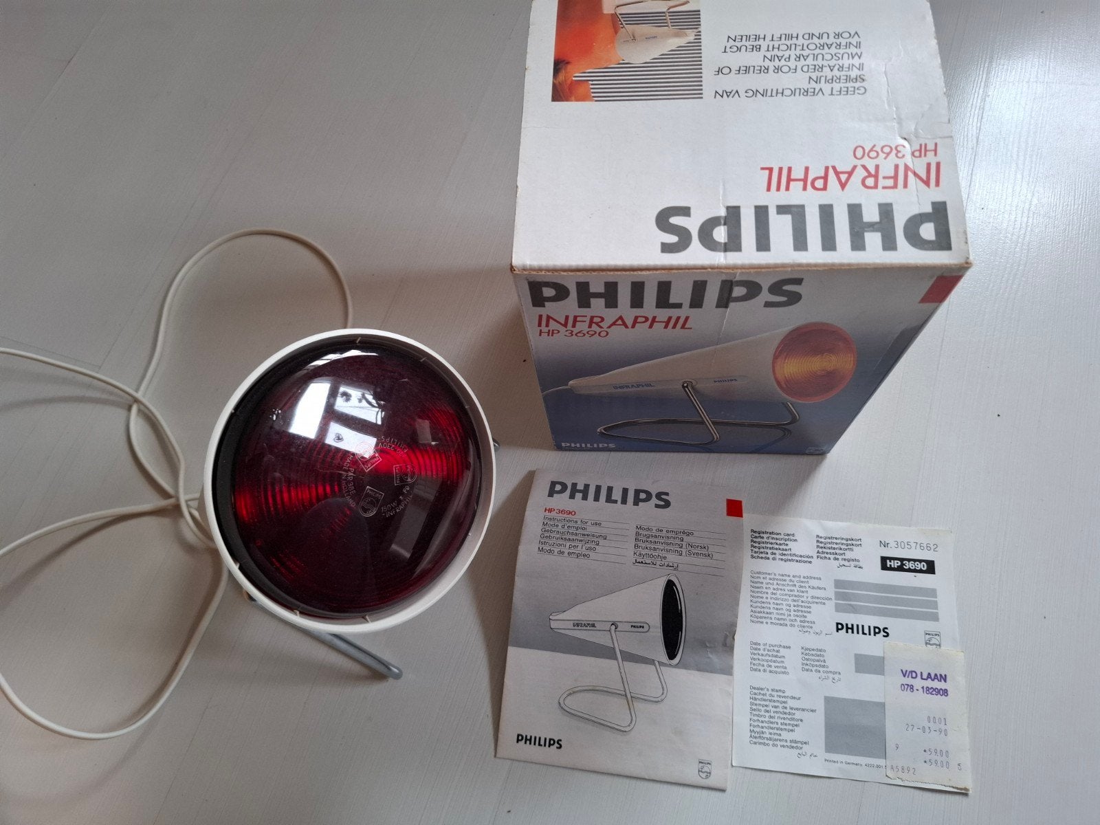 Philips Infraphil HP 3690 Infraroodlamp, Ophalen of Verzenden, Zo goed als nieuw, Overige typen