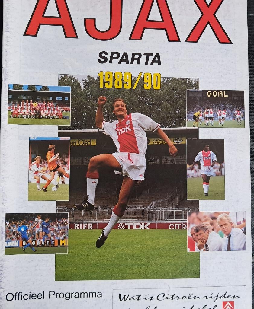 Ajax - Sparta 1989/1990, Ophalen of Verzenden, Zo goed als nieuw, Ajax, Boek of Tijdschrift