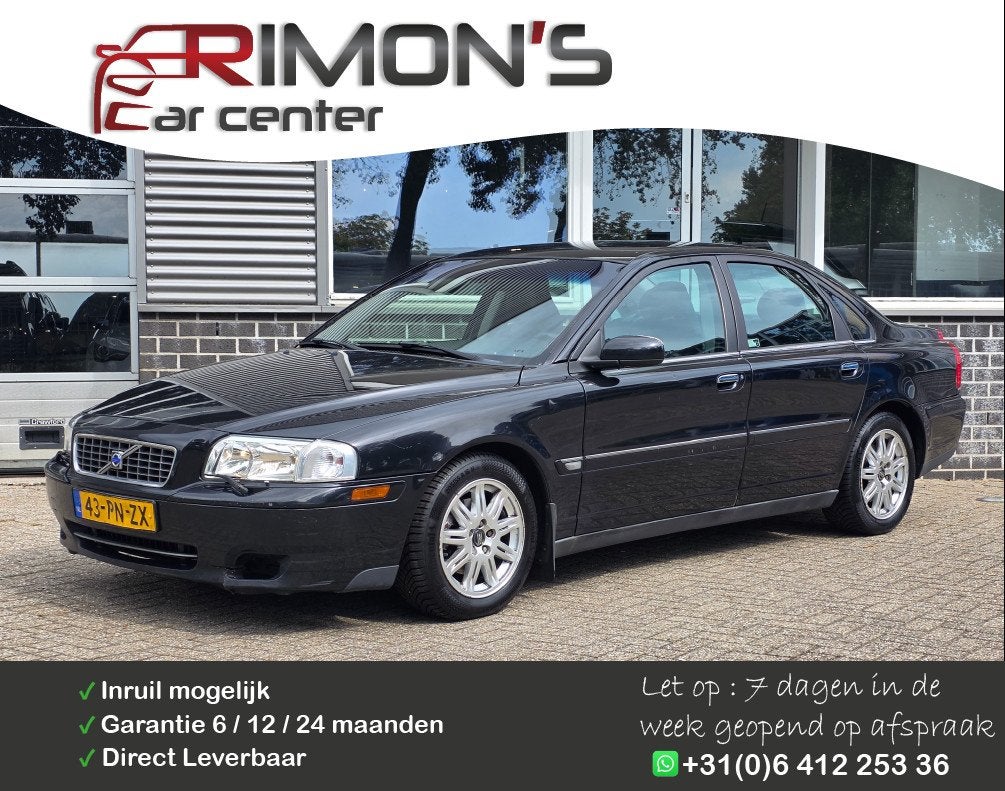Volvo S80 2.4 Momentum Volledig Dealer Onderhouden, Zwart, Bedrijf, 2435 cc, 170 pk