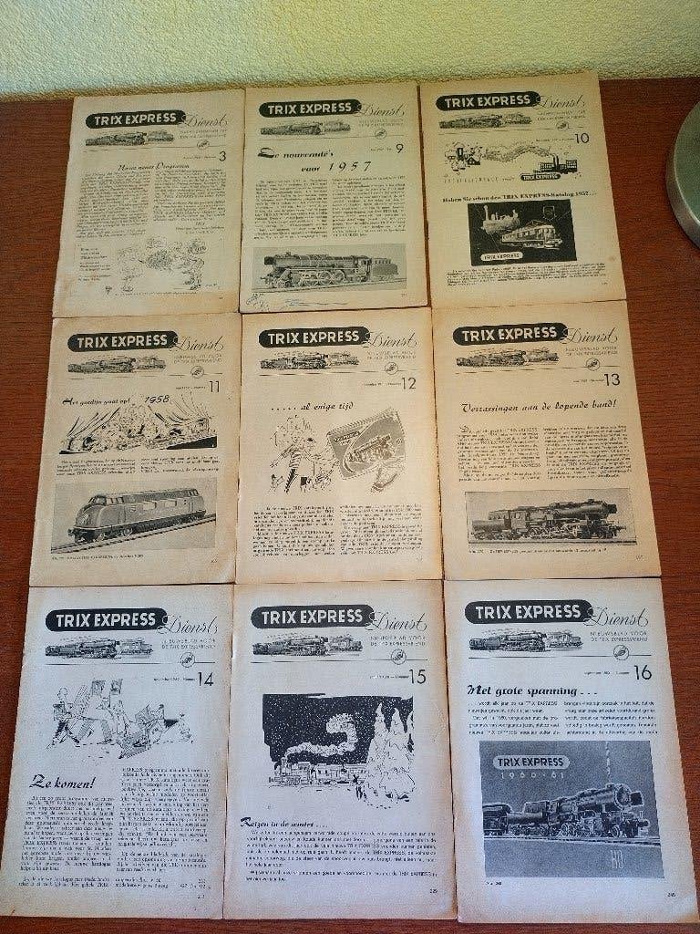 Trix Express - Trix Express Dienst boekjes (19x), Gebruikt, Gelijkstroom, Trix, Boek, Tijdschrift of Catalogus