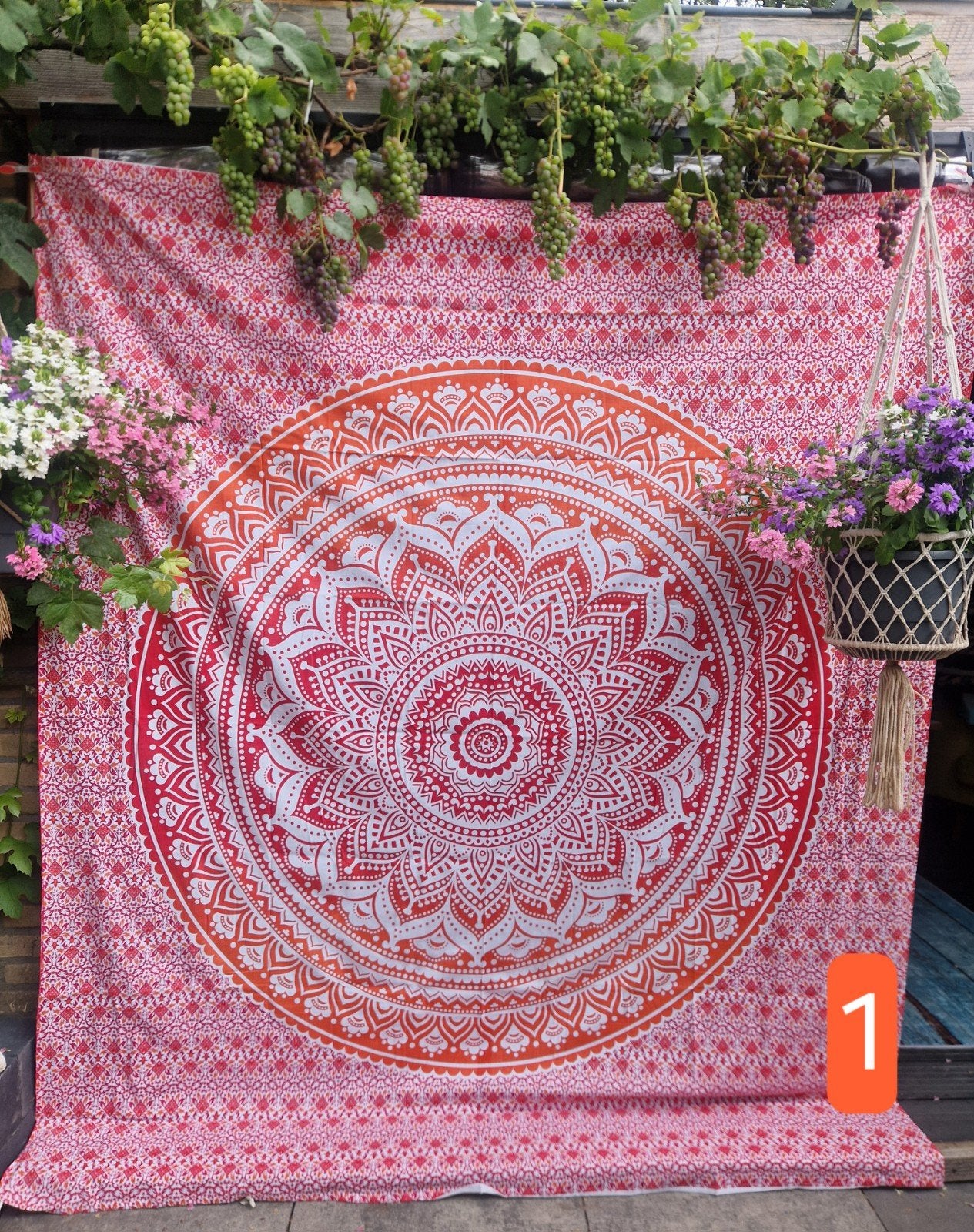 Práchtige Mandala kleden, Boho, Meerkleurig, Textiel, Nieuw