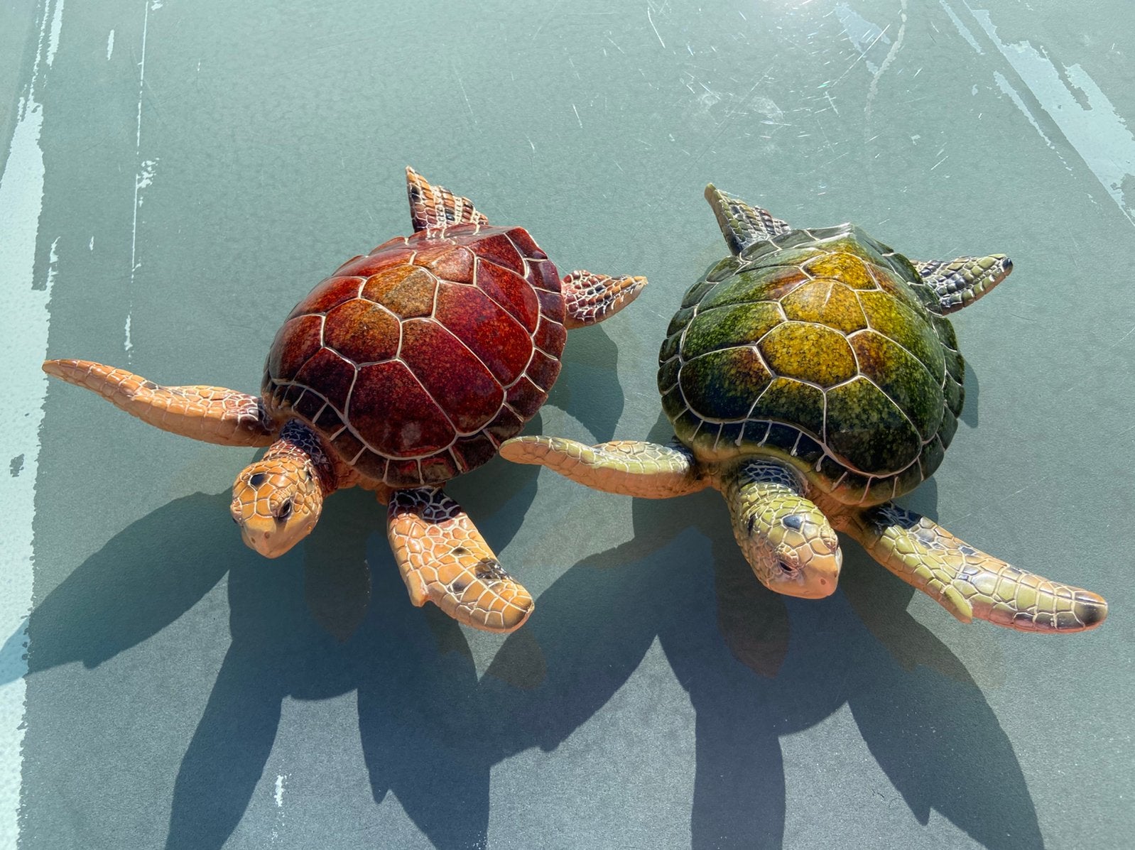 schildpadden beeldjes 23,5x 22 cm, Verzamelen, Ophalen