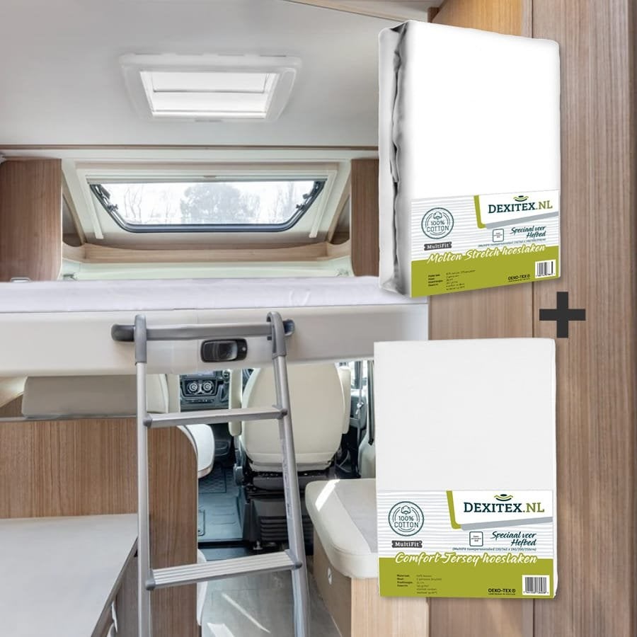 Textielpakket Hefbed 1 Molton + 1 Jersey hoeslaken 1 x Molto, Caravans en Kamperen, Niet ingevuld, Niet ingevuld, Niet ingevuld