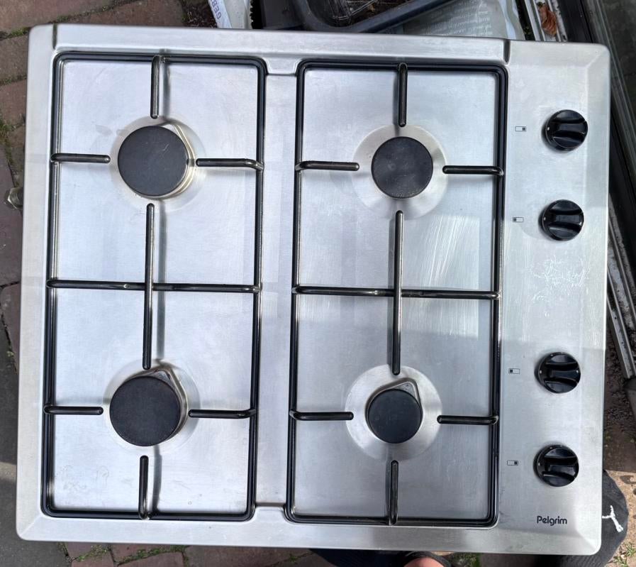 Pelgrim - inbouw gaskookplaat (nieuwe aansluitslang), Ophalen, Gebruikt, 4 kookzones, Inbouw