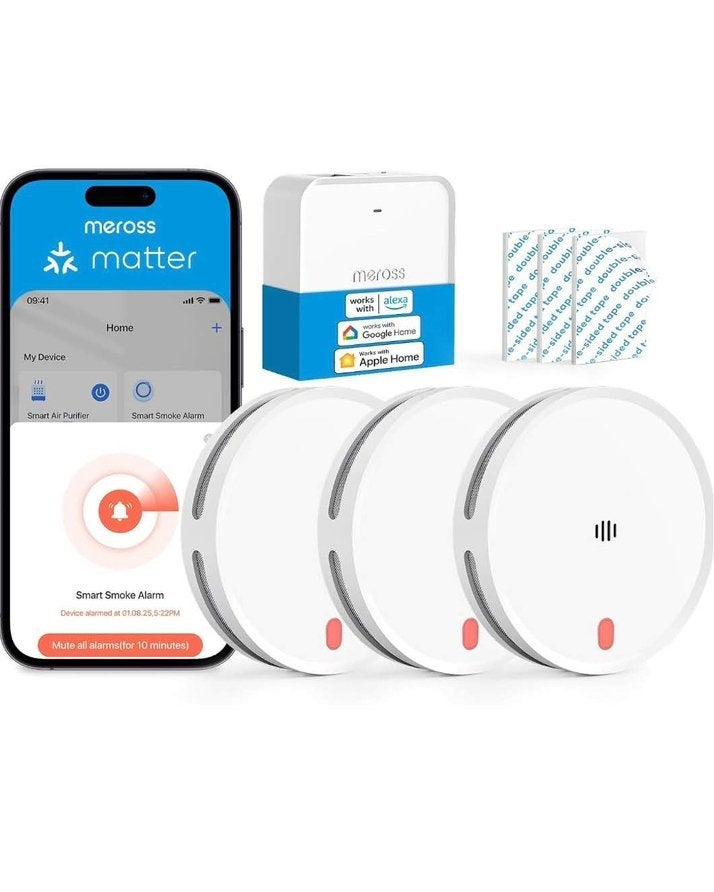 nieuw in doos. Meross smart rookalarm, 3stk, Detector, Sensor of Melder, Nieuw, Ophalen of Verzenden, Rook