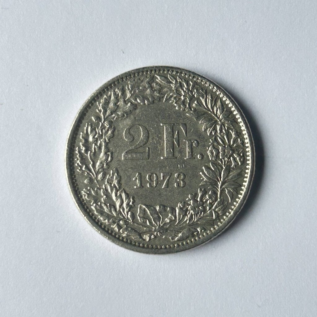 Zwitserland 2 Franc | 1973, Ophalen of Verzenden, Overige landen, Losse munt