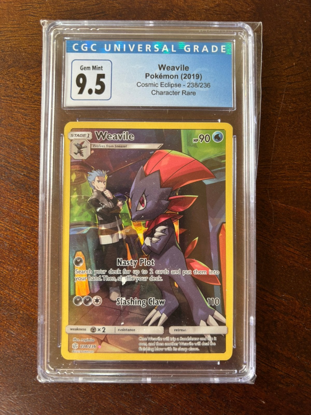 Weavile cosmic eclipse CGC 9.5, Ophalen of Verzenden, Zo goed als nieuw