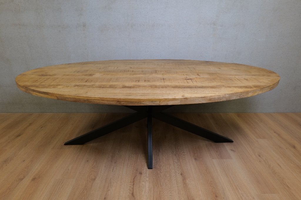 Nieuwe mooie ovale eettafels mangohout. 160 t/m 240cm, Overige houtsoorten, Vijf personen of meer, Ovaal, Nieuw