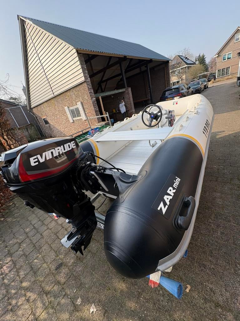 ZAR mini ALU 14 30pk Envirude rubberboot rib 2018, Gebruikt, Benzine, Minder dan 70 pk, Overige materialen