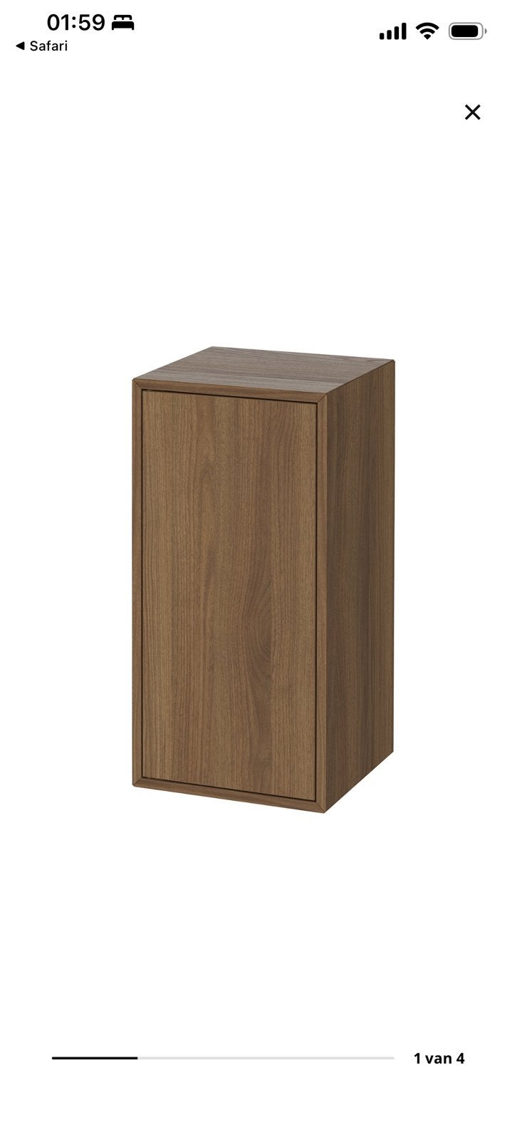 Eket ikea kast met deur 1 plank walnootbruin bruin donker, Met deur(en), Eikenhout, Nieuw, Ophalen of Verzenden