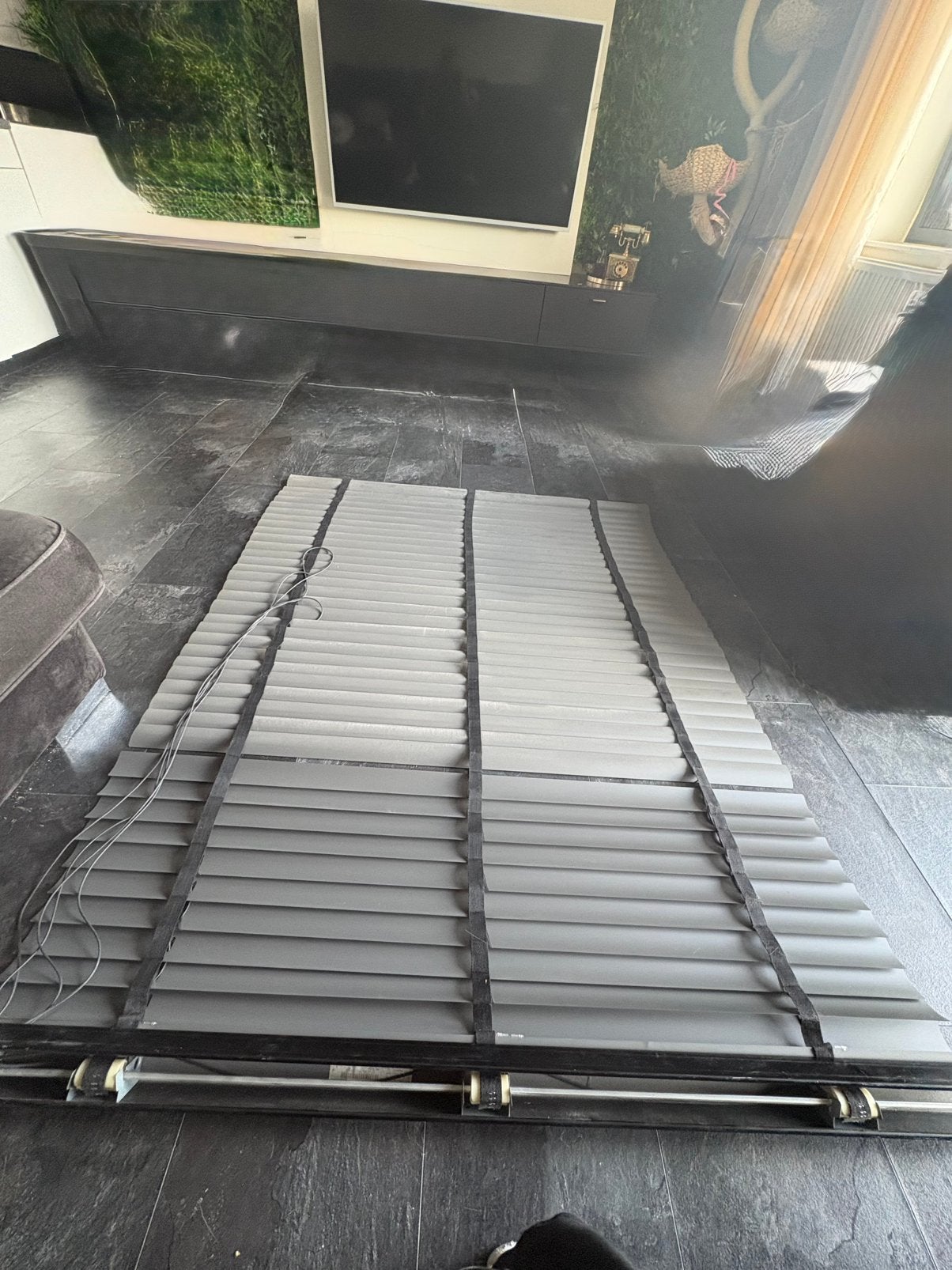 Set van 2 brede aluminium jaloezieën met ladderband 130 x160, Jaloezie, Ophalen of Verzenden, Zo goed als nieuw, Ladderband