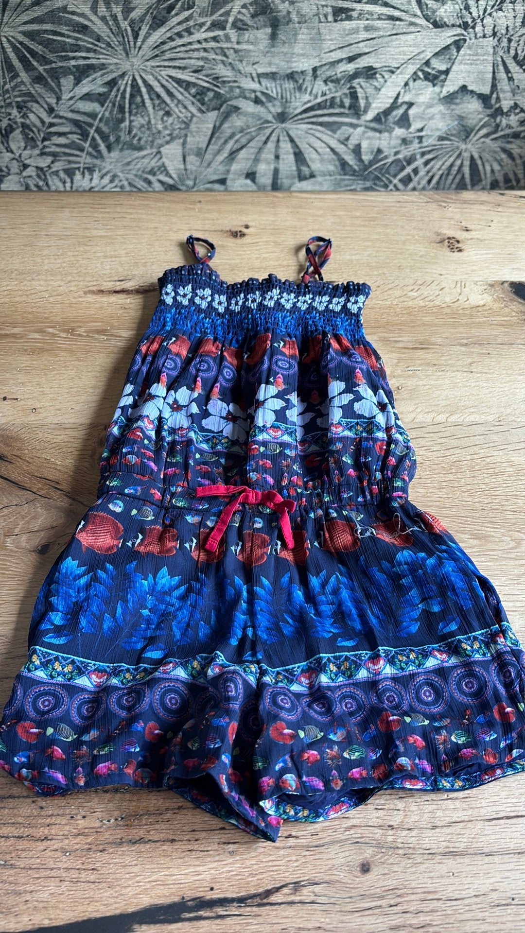 122-128 Desigual zomerse jumpsuit playsuit | nieuwstaat, Ophalen of Verzenden, Zo goed als nieuw, Meisje