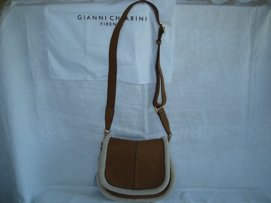 Gianni Chiarini leren tas crossover camel kleur Nieuw, Ophalen of Verzenden, Nieuw, Beige, Schoudertasje