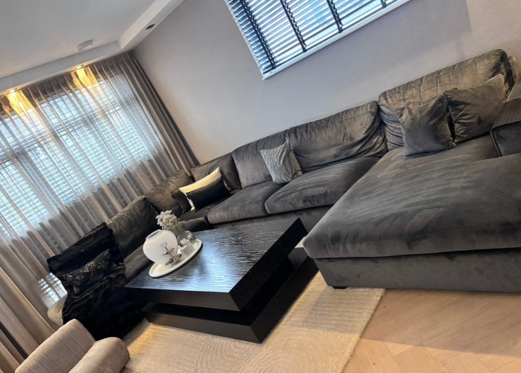 Richmond okura salon tafel + eettafel, Ophalen, 200 cm of meer, 50 tot 100 cm, Zo goed als nieuw
