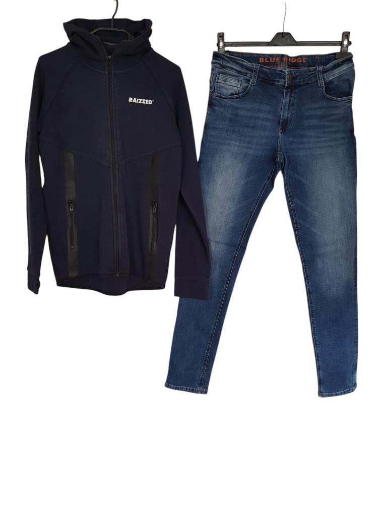 Gaaf donkerblauw/ zwart  RAIZZED hooded vest mt 16/176., Kinderen en Baby's, Kinderkleding | Maat 176, Verzenden, Trui of Vest