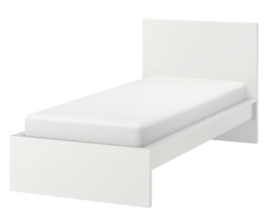 IKEA MALM 1-Persoons Bed – 90x200 cm – Wit, Huis en Inrichting, Slaapkamer | Bedden, Ophalen, 90 cm, Eenpersoons, Wit