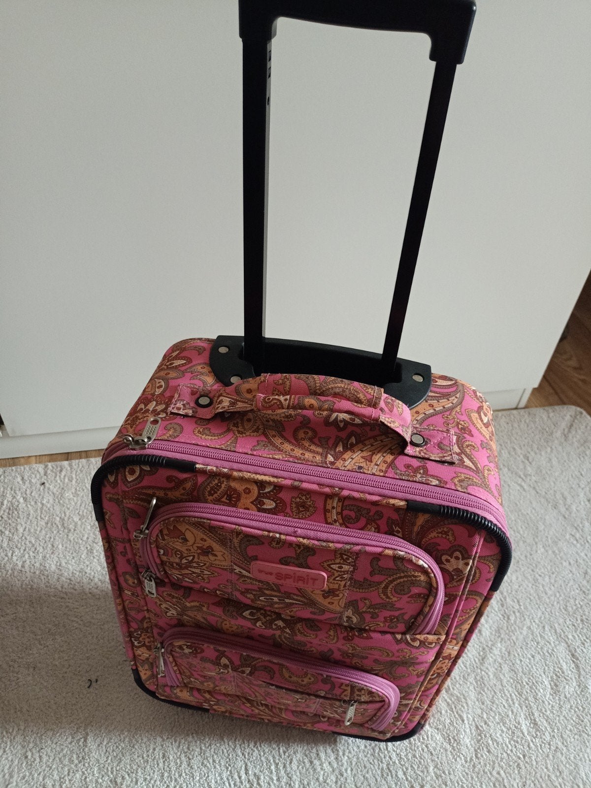 Gaaf reiskoffertje,rose., Ophalen, Overige materialen, Wieltjes, Minder dan 50 cm