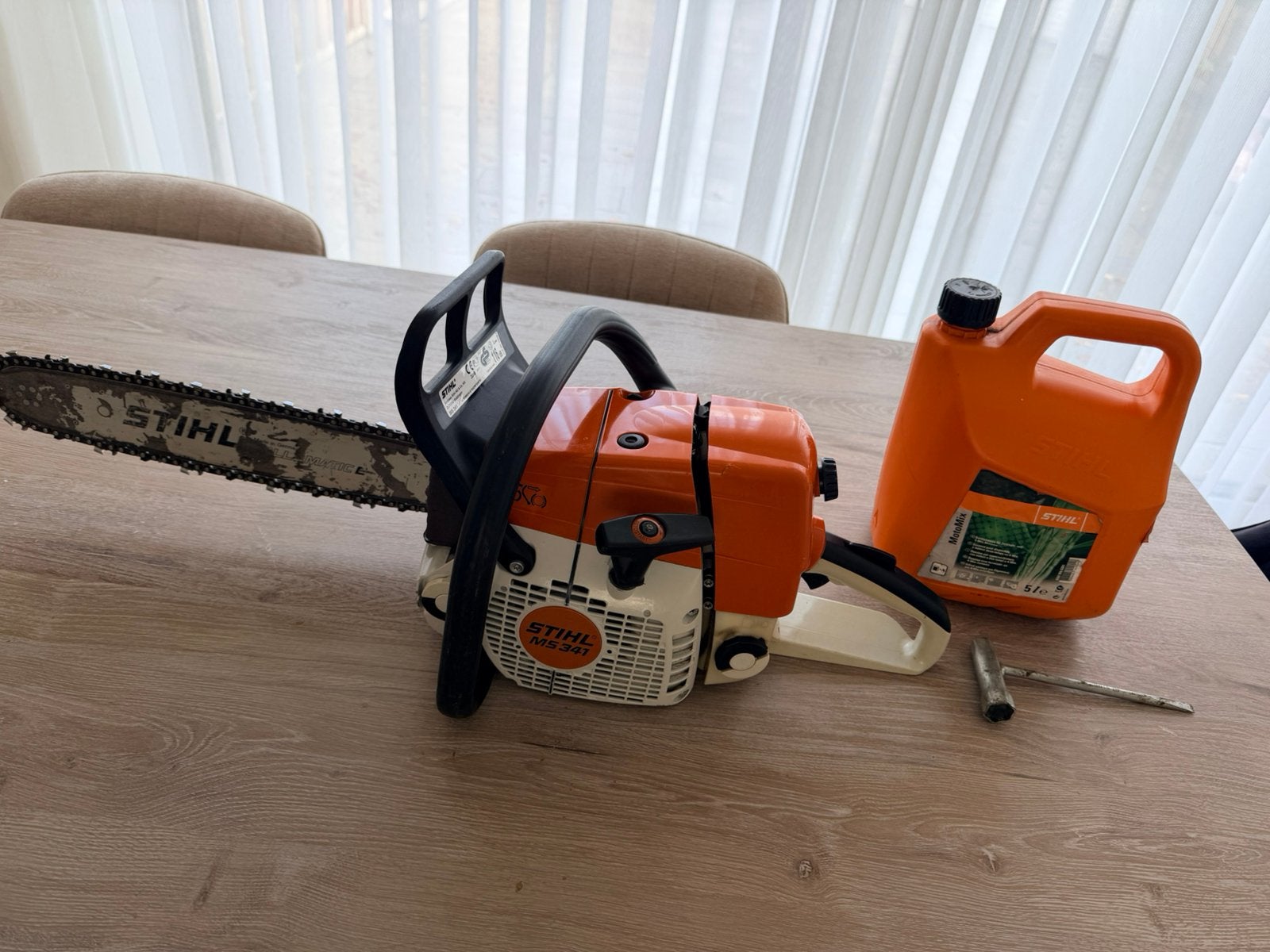 STIHL MS341 KETTINGZAAG MOTORZAAG, Ophalen of Verzenden, Zo goed als nieuw