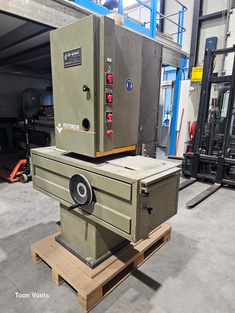 Stijlenschuurmachine Vertongen Type S320, Ophalen, Gebruikt, 1200 watt of meer, Bandschuurmachine