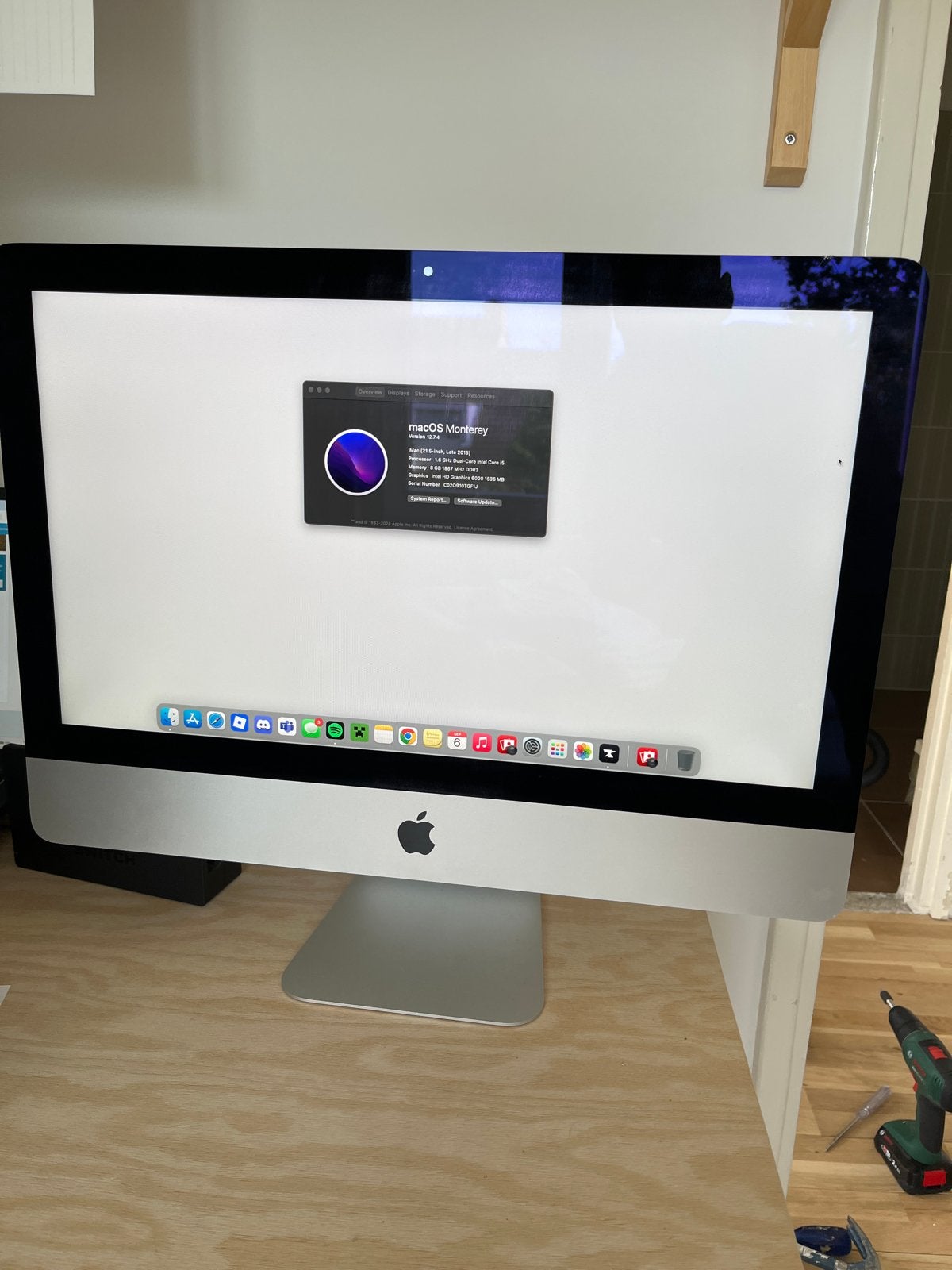 Apple iMac 21.5-inch (Late 2015) - macOS Monterey, Computers en Software, Ophalen, Gebruikt, 8 GB, Onbekend