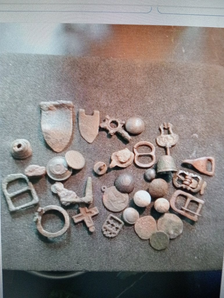 Lot 16/17/18/19 eeuwse  Laat Middeleeuwse spullen, Ophalen of Verzenden, Brons