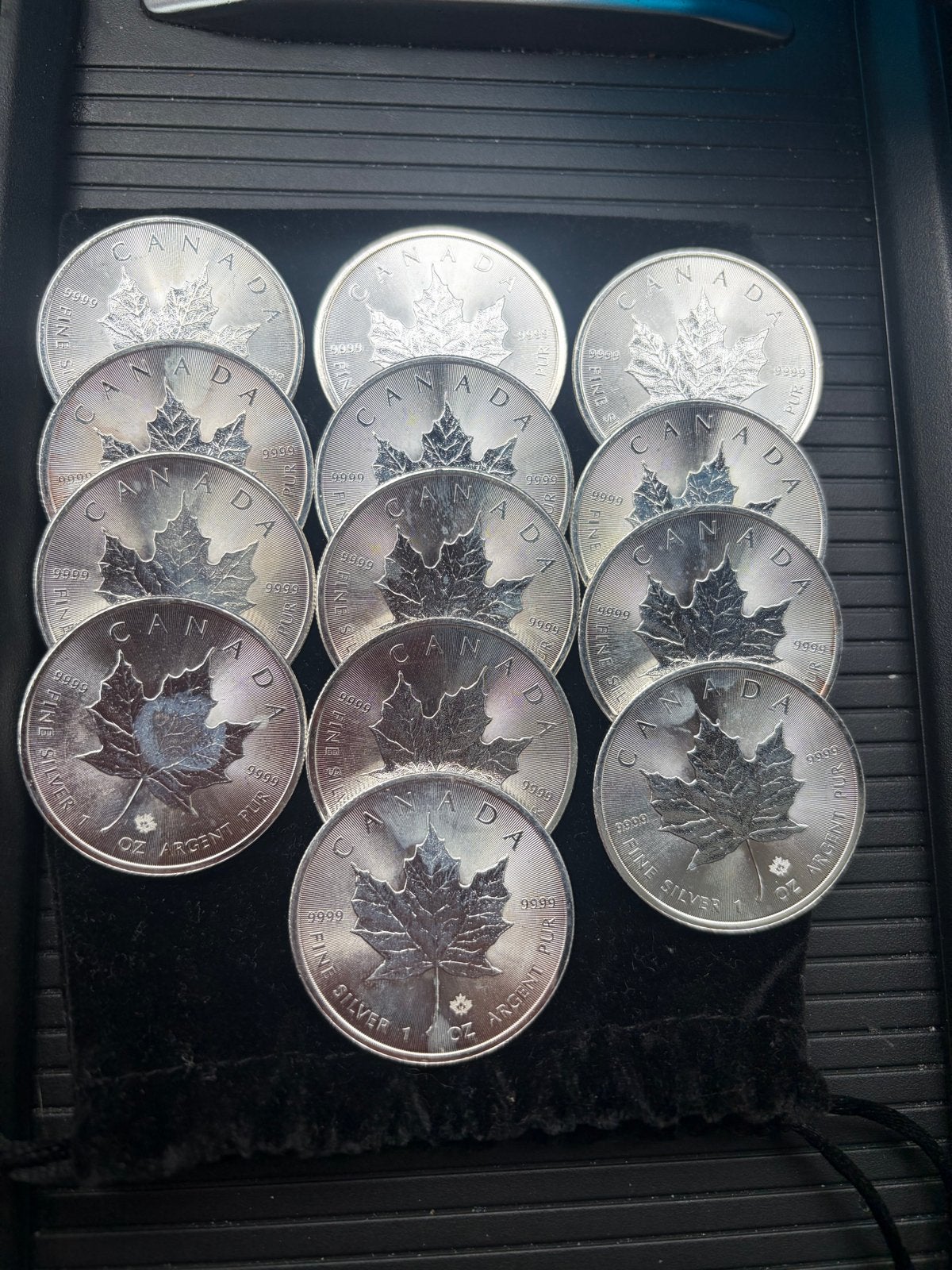 Zilveren Maple Leaf munten 1 oz, Postzegels en Munten, Ophalen of Verzenden, Noord-Amerika, Setje, Zilver