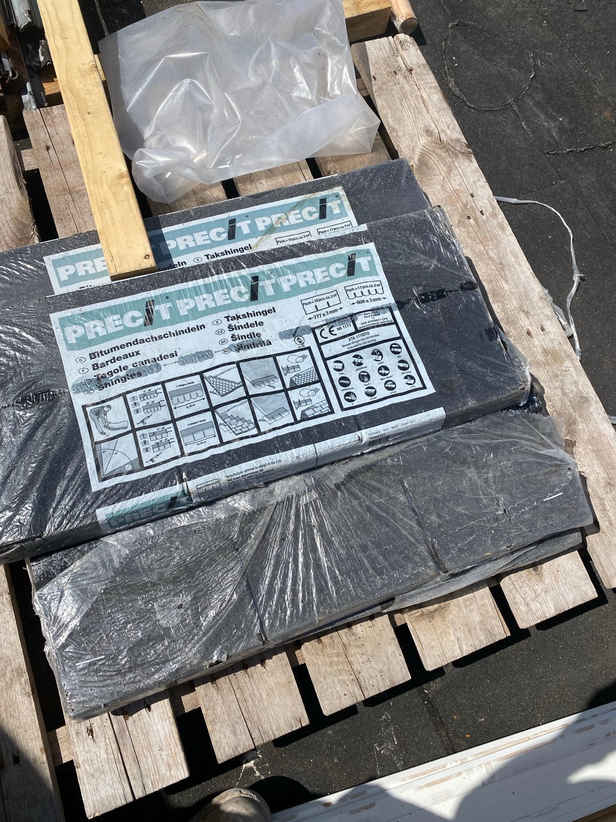 5 pakken PRECIT daksingels - Zwart (ca. 10 m²), Doe-het-zelf en Verbouw, Dakpannen en Dakbedekking, Overige materialen, Zwart