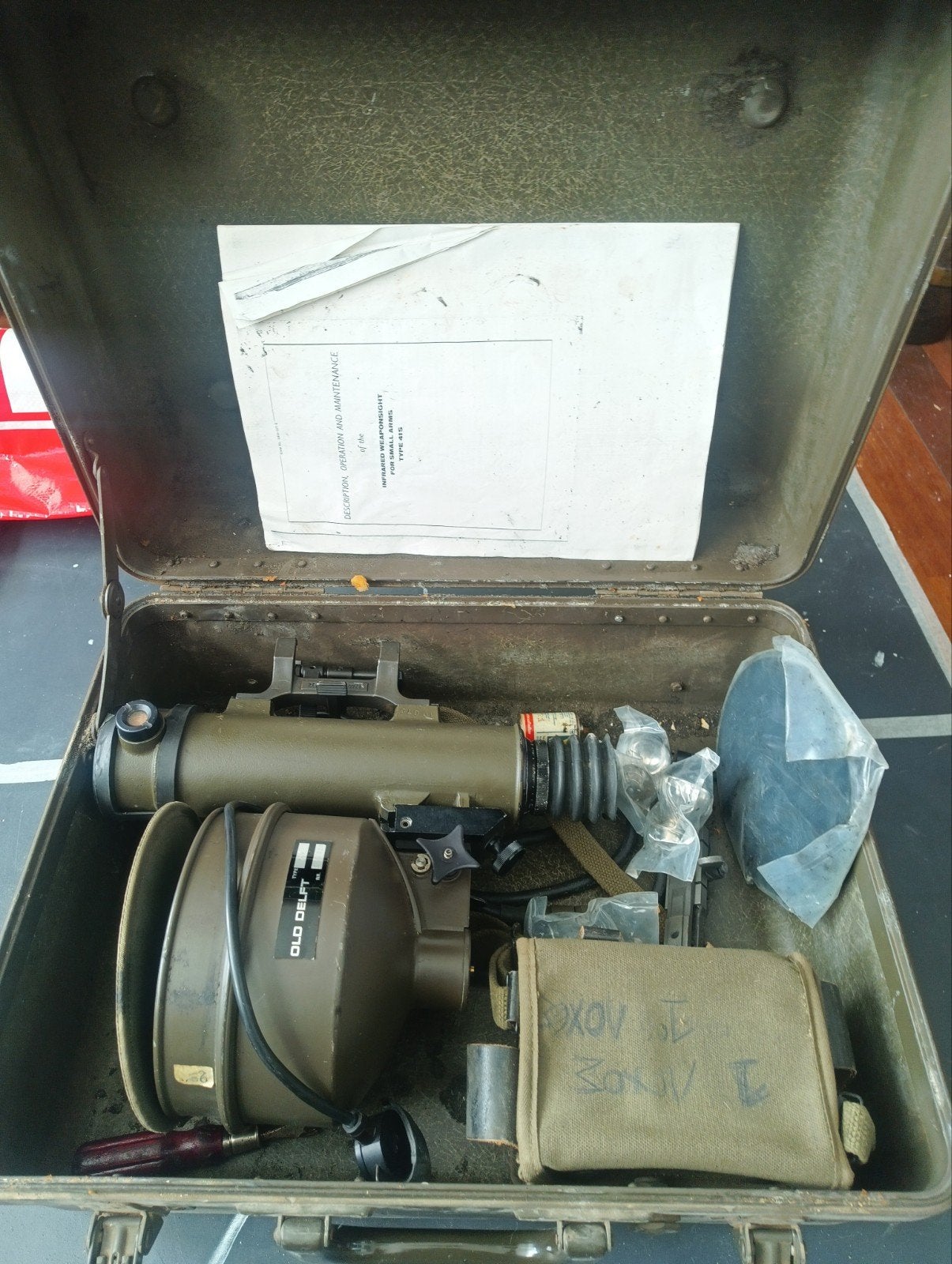 Old Delft Type 415 Nachtzichtkijker/ infraroodkijker in Kist, Verzamelen, Militaria | Algemeen, Ophalen, Landmacht, Duitsland