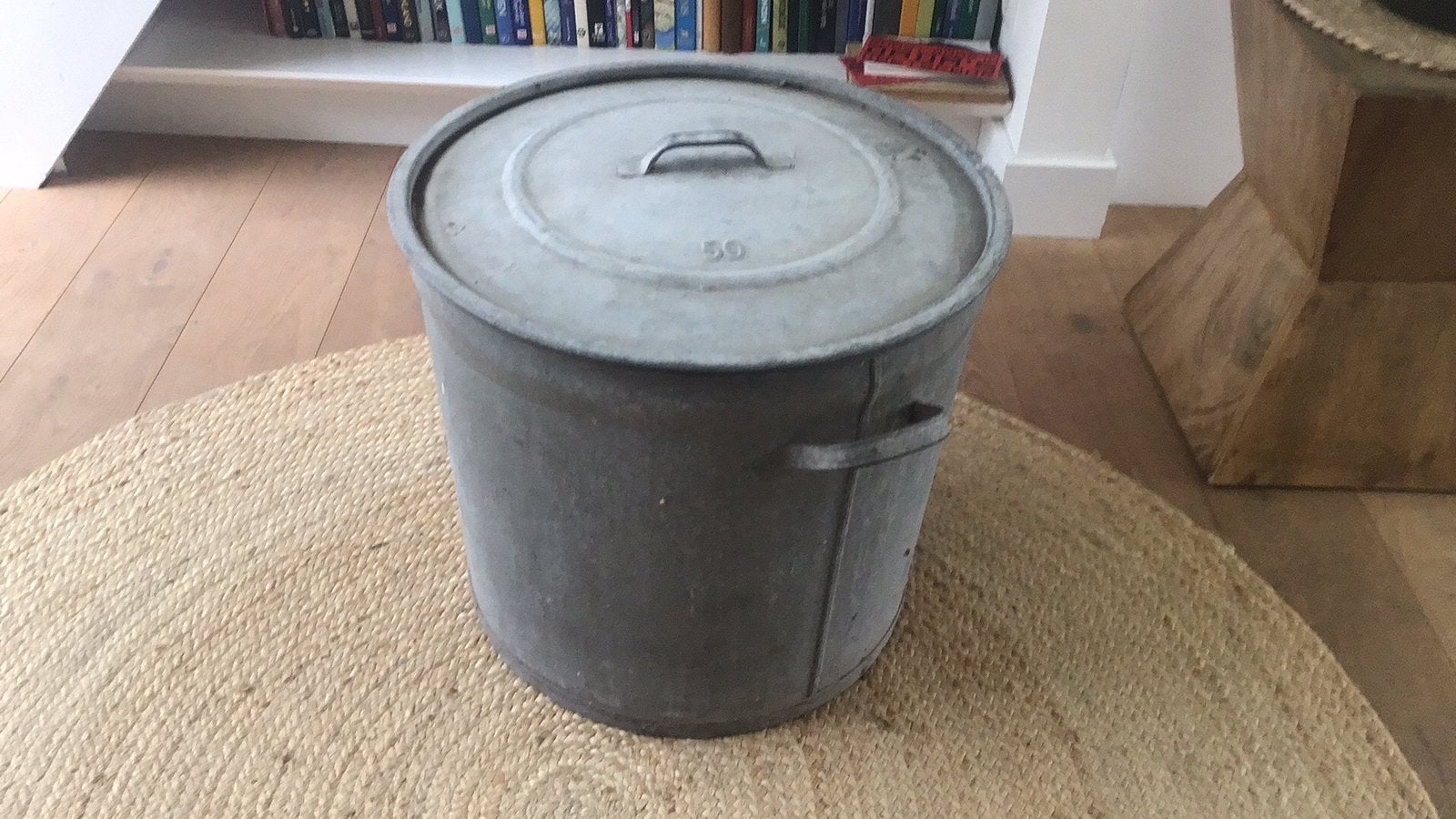 Grote zinken wasteil teil ton, Ophalen, Zo goed als nieuw, Zink