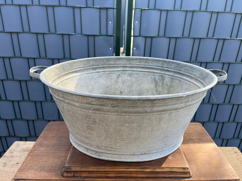Grote wasteil, metaal verzinkt, Gebruikt, Minder dan 30 cm, Rond, Ophalen of Verzenden