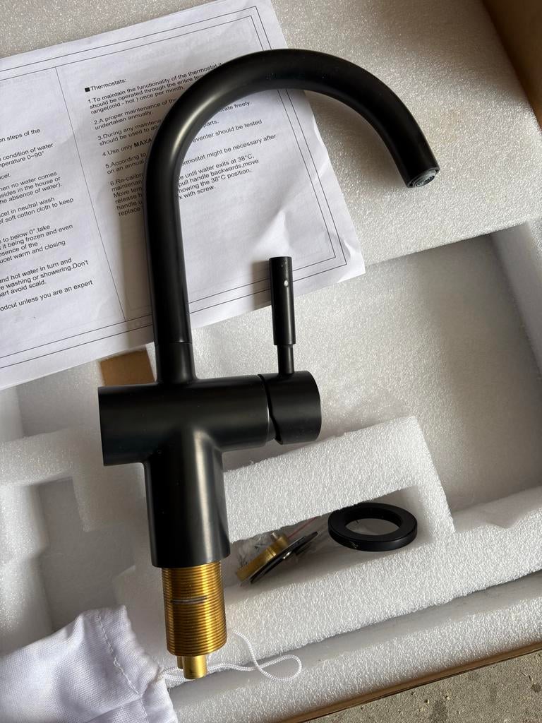 Maxaro zwarte wastafelmengkraan, Ophalen of Verzenden, Nieuw, Kraan