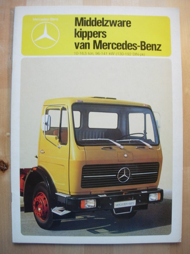 Mercedes Middelzware Kipper Brochure 1977 – 1013 t/m 1619, Zo goed als nieuw, Mercedes-Benz, Mercedes, Ophalen of Verzenden