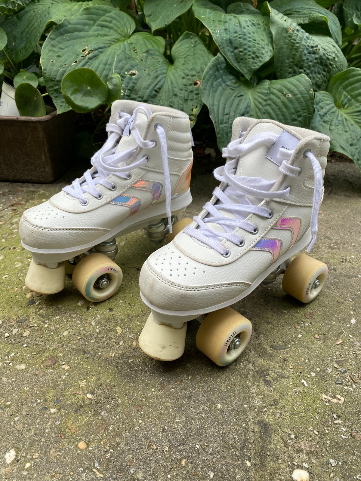 Rolschaatsen maat 36 wit met glans zeer goede staat, Ophalen of Verzenden, Gebruikt, Kinderen