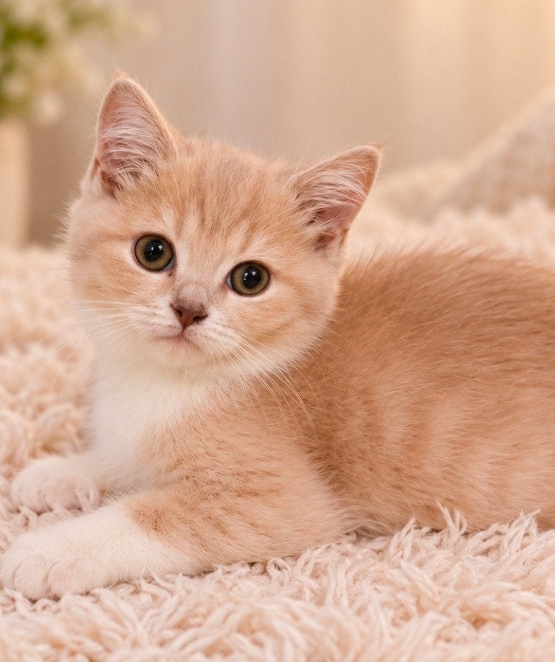 ️ 💙 Britse Korthaar Creme Bicolor katertje met Stamboom💙 ️, Meerdere dieren, Met stamboom, 0 tot 2 jaar